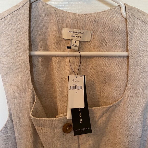 BANANA REPUBLIC | Linen Belted Button Down Dress | SIZE 4 - Picture 2 of 4